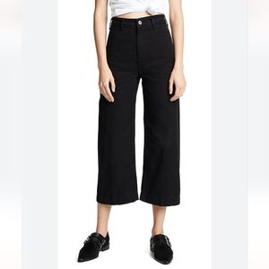 Free People Black Cropped Pants